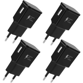 4-Pack Cargador USB, 15W Enchufe USB Cargador Movil Carga Rapida, Carregador USB Cargador Rapido USB Charger Enchufe Cargador