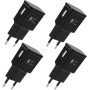 4-Pack Cargador USB, 15W Enchufe USB Cargador Movil Carga Rapida, Carregador USB Cargador Rapido USB Charger Enchufe Cargador