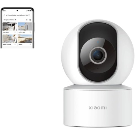 Xiaomi Smart Camera C200 Blanco 1920p, Rotación de 360°, Visión Nocturna Mejorada, Detección de Personas, Llamadas