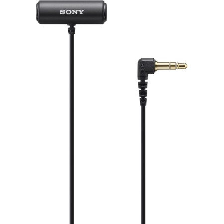 Sony ECM-LV1 - Micrófono de Solapa con Captura de Sonido estéreo, Color Negro