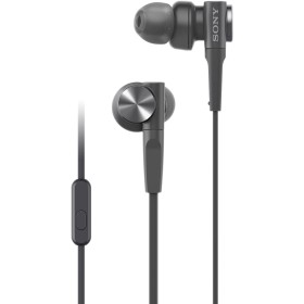 Sony MDR-XB55AP - Auriculares intraurales con EXTRA BASS y micrófono para llamadas, Negro