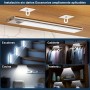 Luz LED Sensor Movimiento Cocina - Armario Luces Pilas Adhesiva Recargable Lampara sin Cables Bajo Mueble Interior Armarios Tira