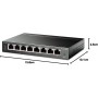 TP-Link TL-SG108PE Interruptor Gigabit Poe ( Easy Smart, Administrado de 8 Puertos con 55W 4-Poe, Plug and Play, Escritorio,