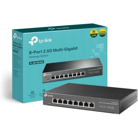 TP-Link Unmanaged 8-Port 2.5G Multi-Gigabit Desktop Switch, 802.3X Flow Control, 802.1p/DSCP QoS, Ideal for Small and Home