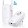 TP-Link - 2 Adaptadores de Comunicación por Línea Eléctrica (WiFi AV 600 Mbps, Extensor, Repetidores de Red, Amplificador y