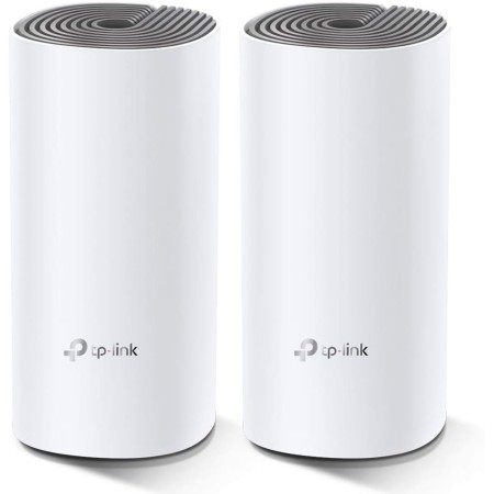 TP-Link Deco E4(Paquete de 2) - Wi-Fi Mesh de doble banda AC1200, cobertura wifi de hasta 260㎡, 2 puertos 100/10 Mbps cada