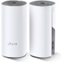 TP-Link Deco E4(Paquete de 2) - Wi-Fi Mesh de doble banda AC1200, cobertura wifi de hasta 260㎡, 2 puertos 100/10 Mbps cada