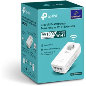 Nuevo TP-Link TL-WPA8631P - Repetidor WiFi PLC, Powerline WiFi AC1200 en 2GHz/5GHz., 3xPuertos Gigabit, Enchufe Integrado, 2x2