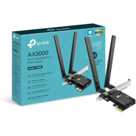 TP-Link AX3000 Adaptador PCIe Wi-Fi 6 Bluetooth 5.2 de doble banda con dos antenas, disipador de calor especializado, 1024-QAM,