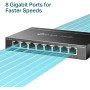 TP-Link TL-SG108E Unmanaged PRO Switch, 8 Puertos Gigabit inteligente, Plug&Play, Carcasa de Metal, VLAN, QoS, Software de