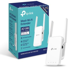 TP-Link AC1200 Mesh Wi-Fi Range Extender, Dual band Broadband/Wi-Fi Extender, Wi-Fi Booster/Hotspot with 1 Ethernet Port, Plug