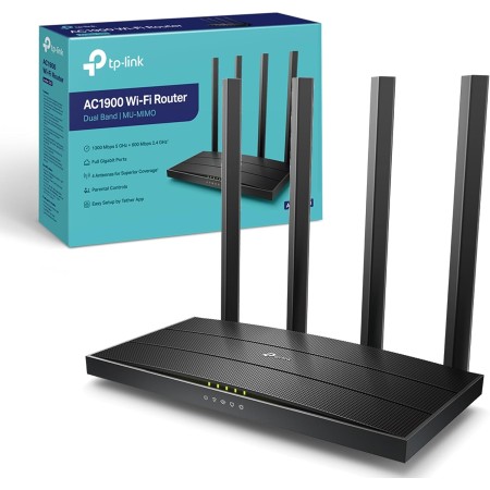 TP-Link Archer C80 AC1900 MU-MIMO Dual Band Wireless Gaming Router, Wi-Fi Speed Up to 1300 Mbps/5 GHz + 600 Mbps/2.4 GHz,