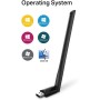 TP-Link AC600 High Gain USB Wi-Fi Dongle, Dual Band Wi-Fi Adapter with 5dBi Antenna for PC/Desktop/Laptop, Supports