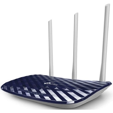 TP-Link Archer C20 - Router inalámbrico de doble banda, 750 Mbps, 2.4 GHz a 300 Mbps y 5 GHz a 433 Mbps, 3 antenas externas ,