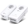 TP-Link CPL AC 1200Mbps + CPL 1300Mbps con Puertos Gigabit Ethernet y Conector Integrado, Caja WiFi Kit de 2 - Amplíe su