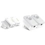 TP-Link - Amplificador WiFi Repetidores de Red, Adaptadores Internet por Línea Eléctrica PLC AV600+AC300, 5 Puertos, Cable