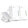 TP-Link - Amplificador WiFi Repetidores de Red, Adaptadores Internet por Línea Eléctrica PLC AV600+AC300, 5 Puertos, Cable