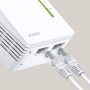 TP-Link - Amplificador WiFi Repetidores de Red, Adaptadores Internet por Línea Eléctrica PLC AV600+AC300, 5 Puertos, Cable