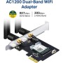 TP-Link - Tarjeta WiFi PCIe para PC, Bluetooth 4.2, AC1200, tarjeta de red inalámbrica de doble banda (2,4 Ghz / 5 Ghz)