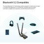 TP-Link AX1800 Wi-Fi 6 antenas duales de alta ganancia Bluetooth 5.2 adaptador PCIe, doble banda, soporte de perfil bajo,