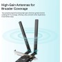 TP-Link AX1800 Wi-Fi 6 antenas duales de alta ganancia Bluetooth 5.2 adaptador PCIe, doble banda, soporte de perfil bajo,