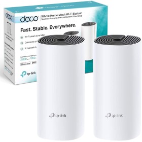 TP-Link Deco M4 Whole Home Mesh Wi-Fi System, Seamless and Speedy Up To 2800 Sq ft coverage, Work with Amazon Echo/Alexa, Router