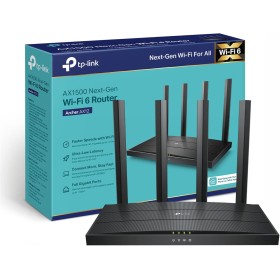 Enrutador inalámbrico de Doble Banda Gigabit Wi-Fi 6 AX1500 Mbps de próxima generación TP-Link, Seguridad WPA3, Ideal para