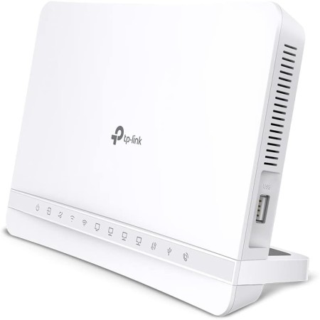 TP-Link VX231v Wi-Fi 6 puerto VDSL, VDSL2 35b 300 Mbps, 4 puertos Gigabit, WLAN de doble banda AX1800, hasta 6 teléfonos DECT,