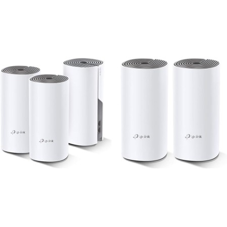 TP-Link Deco E4 (3-Pack) - AC1200 Repetidor de Wifi, Mesh WiFi Inteligente & Deco E4(Paquete de 2) - Wi-Fi Mesh de Doble Banda