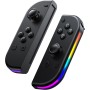 Trosvan Mandos para Switch, Mando Switch Controlador Compatibile con LED RGB/Dual Vibración Función/Gyro Axis