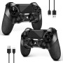 AceGamer 2 Pack Mando Inalámbrico para PS4，Mando de Juego para PS4/Pro/Slim/PC，Gamepad Joystick con Turbo/Botón Trasero/Doble