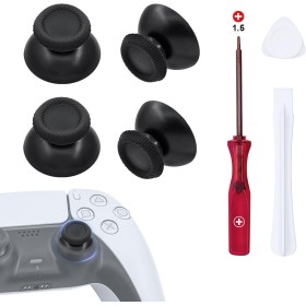 Mcbazel 5 en 1 Joystick Kit de Reparación de Repuesto para PS5 DualSense Controlador con Destornilladores, tapa analógica para