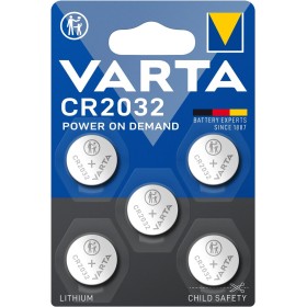 VARTA Pilas de Botón CR2032 de litio, paquete de 5, Power on Demand, Lithium, 3V, embalaje seguro para niños, para dispositivos