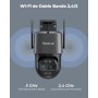 Reolink 4K PTZ Camara Vigilancia WiFi Exterior con Doble Lente, Visión de 360°, Seguimiento Automático, Detección de