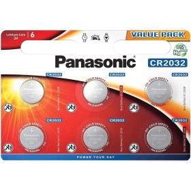 ‎Corp. Panasonic CR2032 Pila botón de Litio 3V, 225mAh, Blister de 6