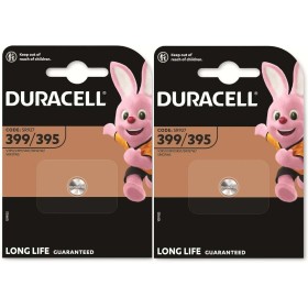 2 pilas Duracell 399/395 SR927 con óxido de plata (2 blísters de 1 batería) 2 pilas