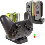 Orzly Switch Pro Controller Dock, Multi Estación de Carga [Luces LED Individuales y Cable USB TypeC] - para Cargar hasta Cuatro