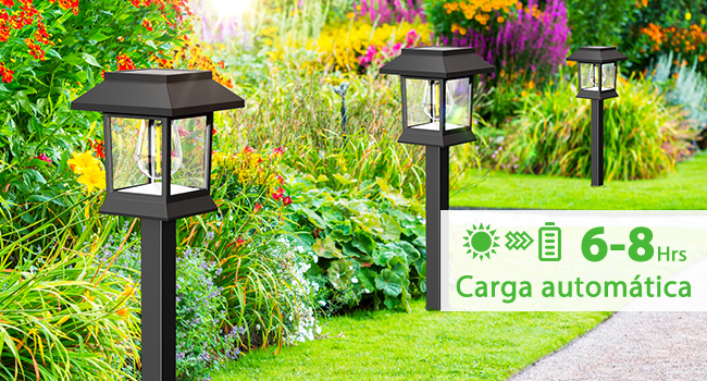 luces solares led exterior jardin