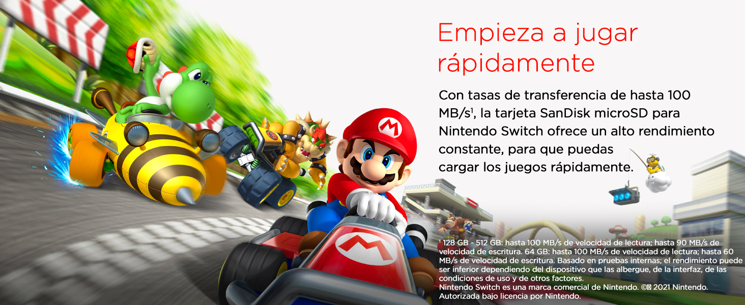 rapidamente, 100 MB/s SanDisk microSD