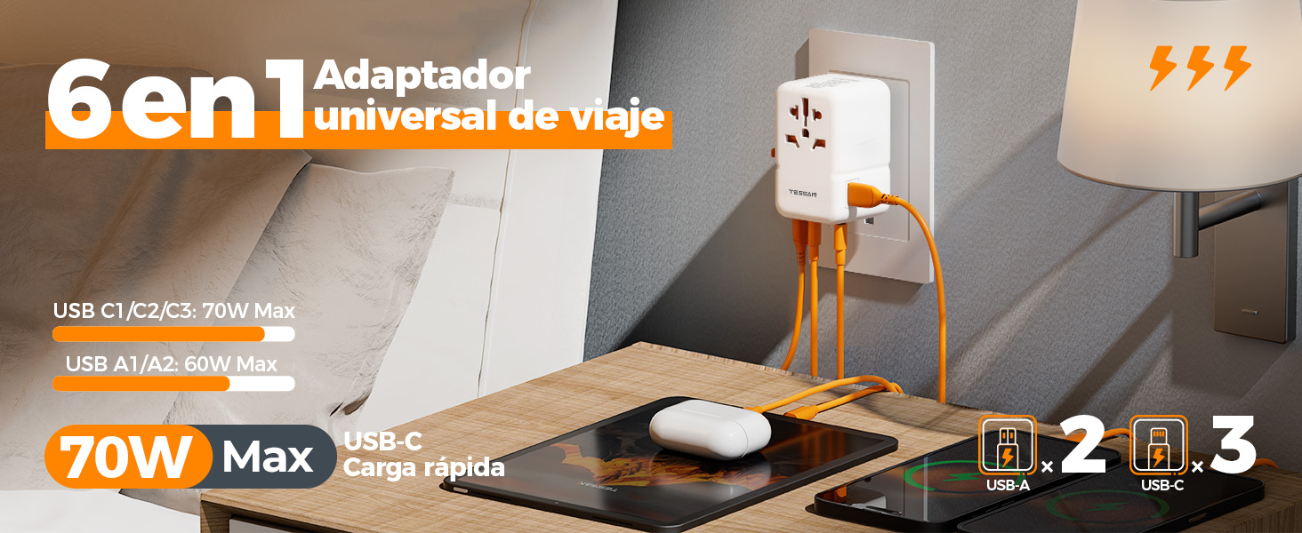 adaptador enchufe universal