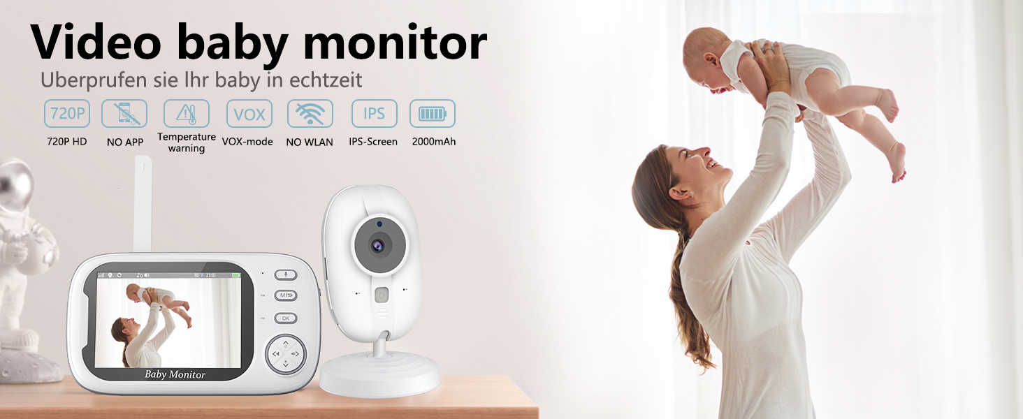 Baby Monitor, Videocamera Schermo 3.5"