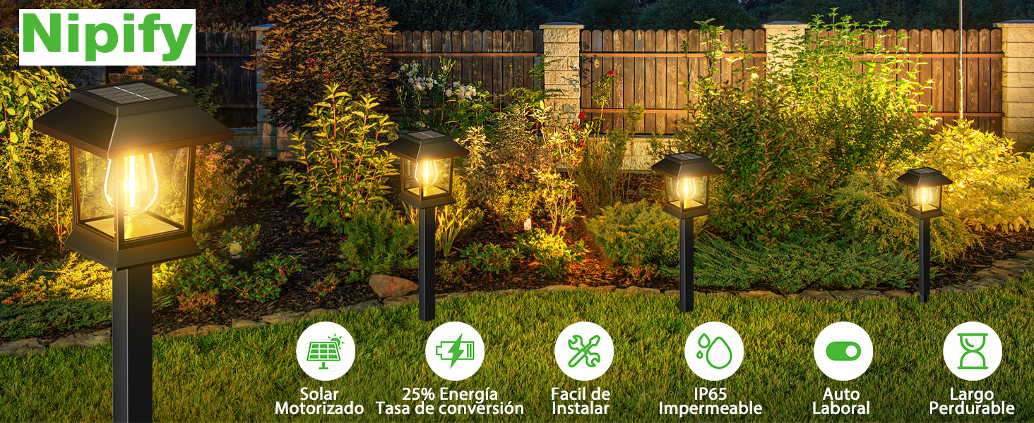 luces solares led exterior jardin