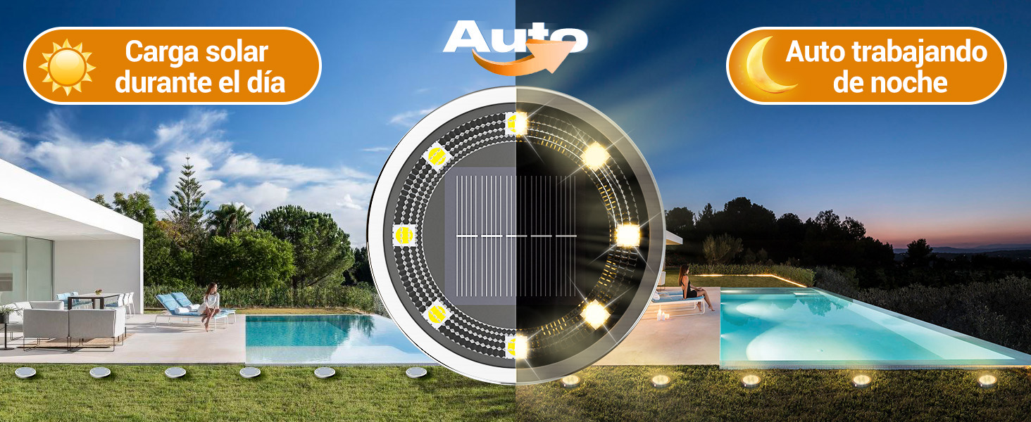 luces solares led exterior jardin suelo