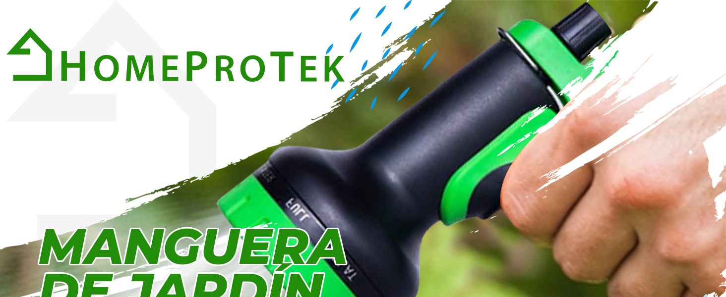 HomeProTek Garden Hose - Manguera Extensible 30 metros con Pistola Riego para riego de jardin