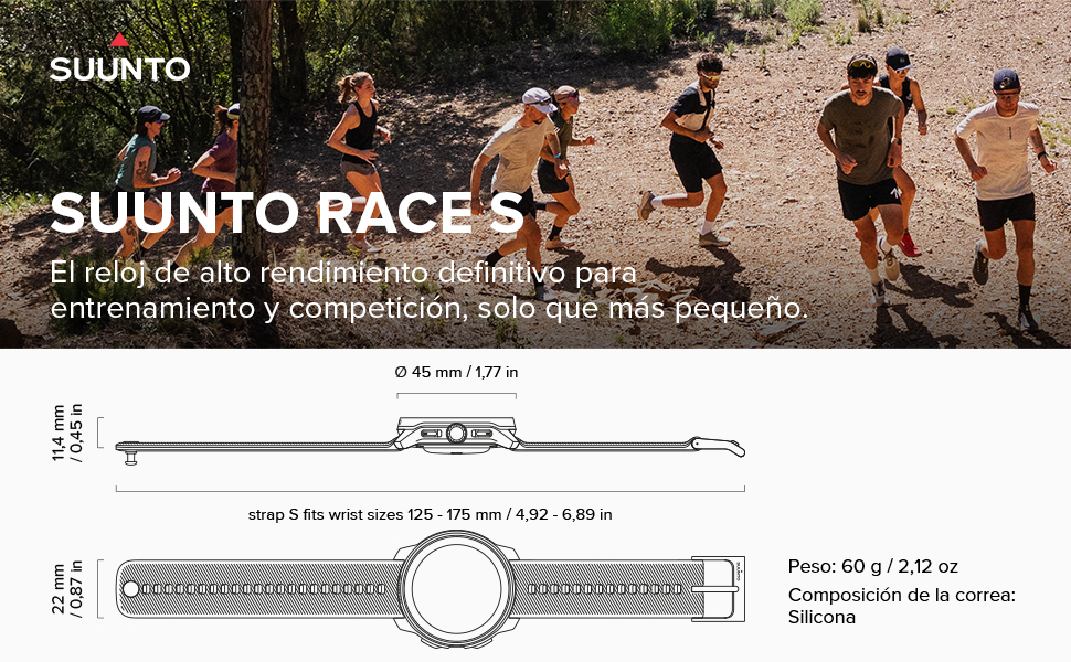 SUUNTO Race S Reloj ligero de alto rendimiento