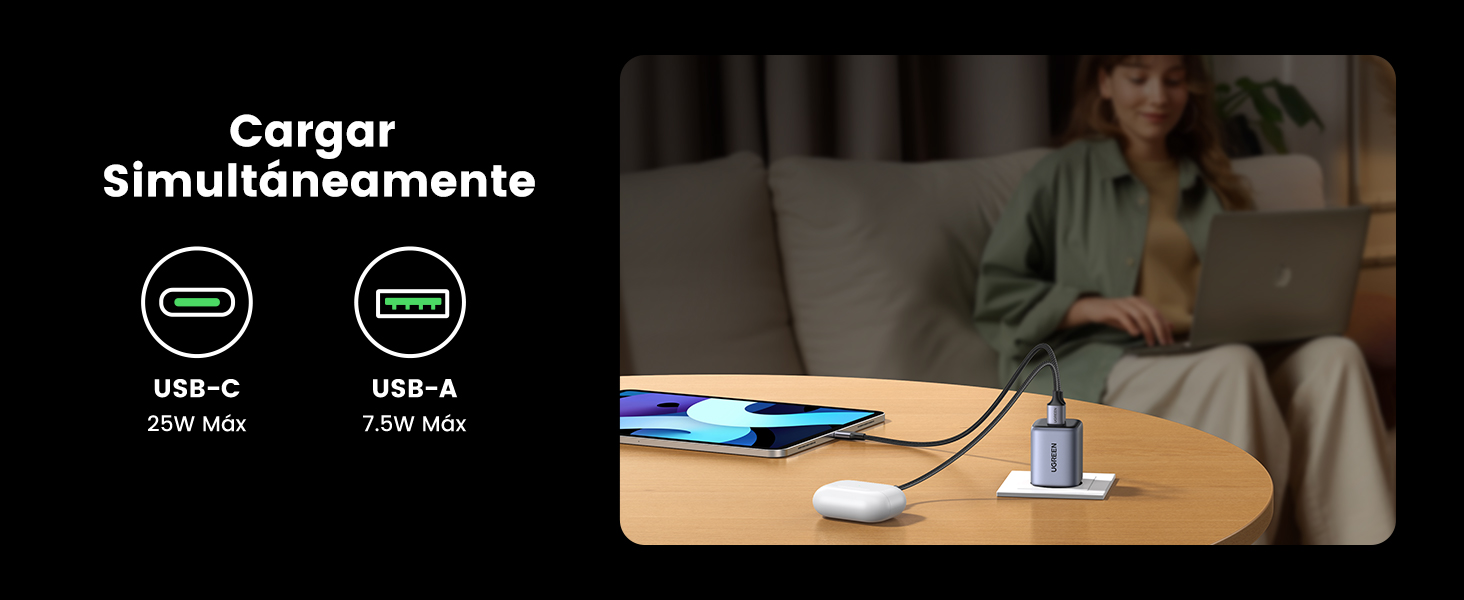 cargador usb c 25W ipad