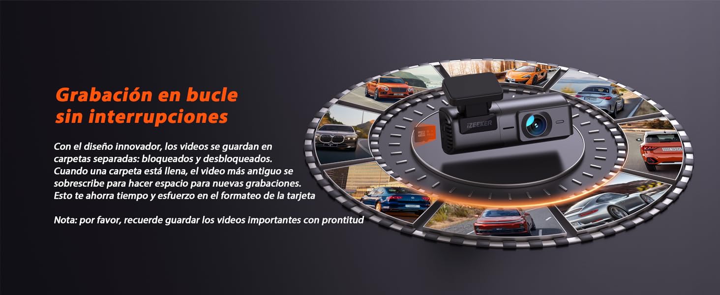 2.5K WiFi Dash Camera para Coches