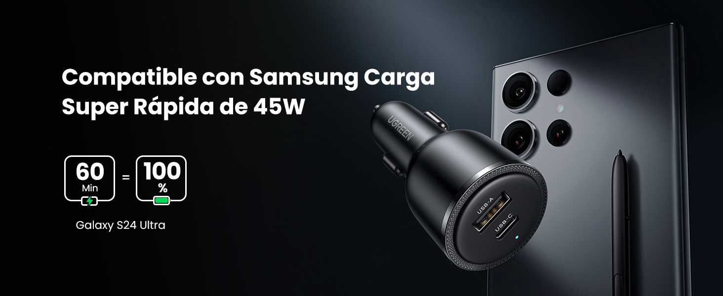 cargador coche Galaxy S24/23