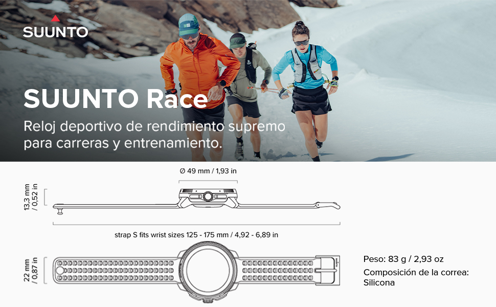 SUUNTO Race Reloj ligero de alto rendimiento