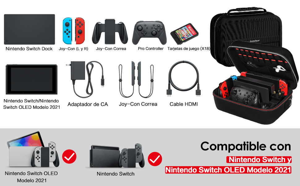 Funda para Nintendo Switch y Nintendo Switch OLED